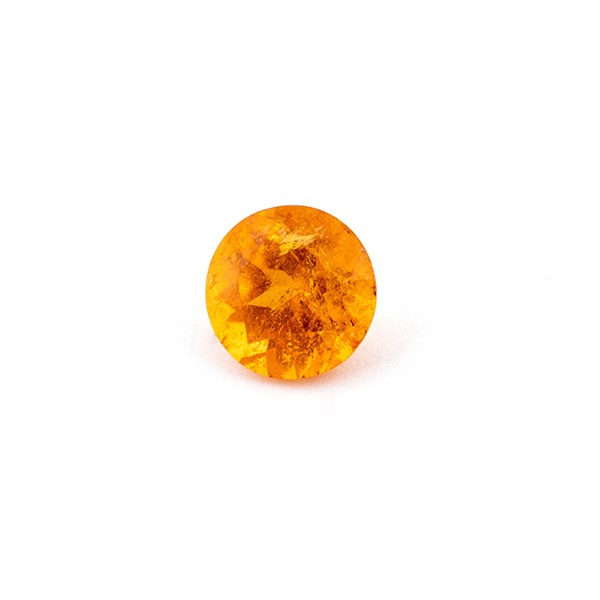 Mandarin-Granat, orange, rund, facettiert, 7 mm