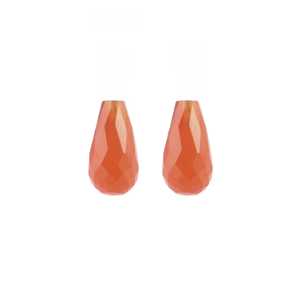 Carnelian, red (dyed), teardrop, faceted, 7x5mm