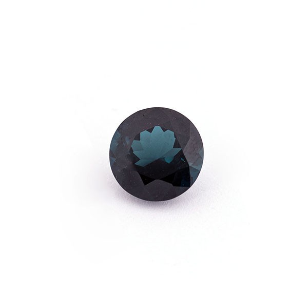 Tourmaline, dark blue, faceted, round, 9 mm