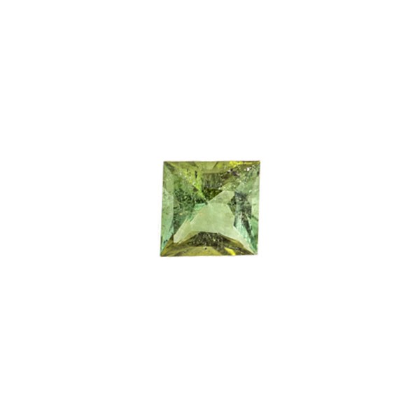 Tourmaline, light green, faceted, carré, 5x5 mm