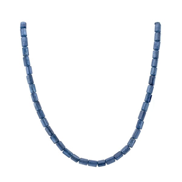 Kyanite, strand, blue, tube, fancy, smooth, 8x5 mm