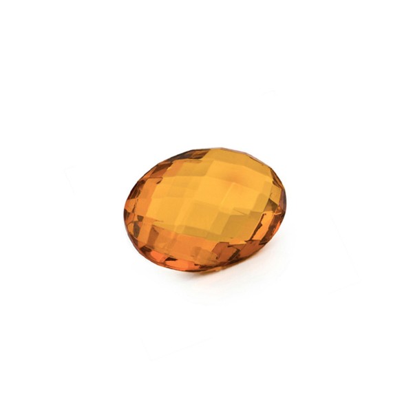 Natural amber, cognac-colored, briolette, oval, 12 x 10 mm
