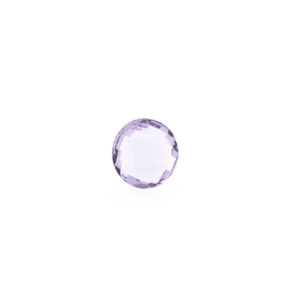 Amethyst (Brazil), lavender, faceted briolette, round, 6 mm