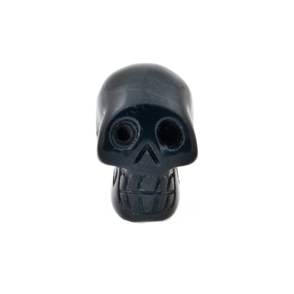 Onyx, black, skull, smooth, 14 x 10 mm