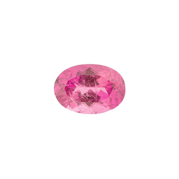 Turmalin, rosa, facettiert, oval, 10x7 mm