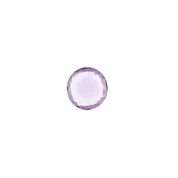 Amethyst (Brazil), medium violet, faceted briolette, round, 6 mm