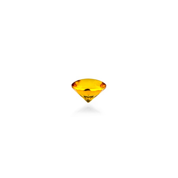 Bernstein (natur), goldfarben, Buff Top, concave, rund, 10mm
