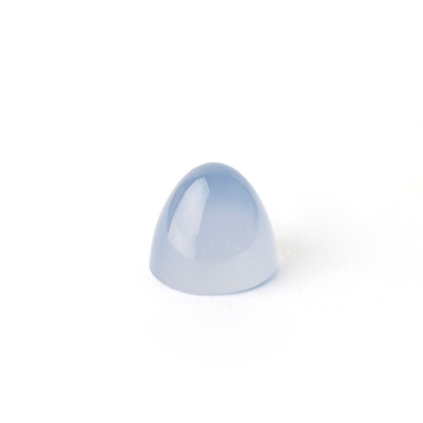 Chalcedony, blue, cone, smooth, round, 8mm