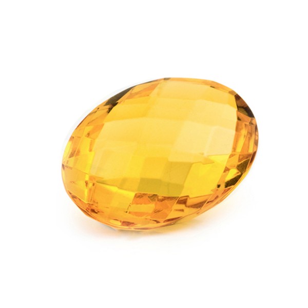 Natural amber, golden, briolette, oval, 20 x 15 mm