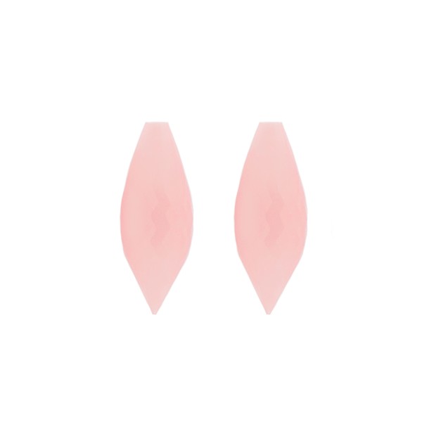 Pink opal, pink, pointed teardrop, faceted, 20 x 8 mm