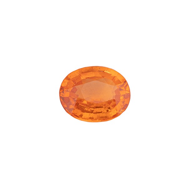 Mandarin-Granat, orange, oval, facettiert, 9x8 mm