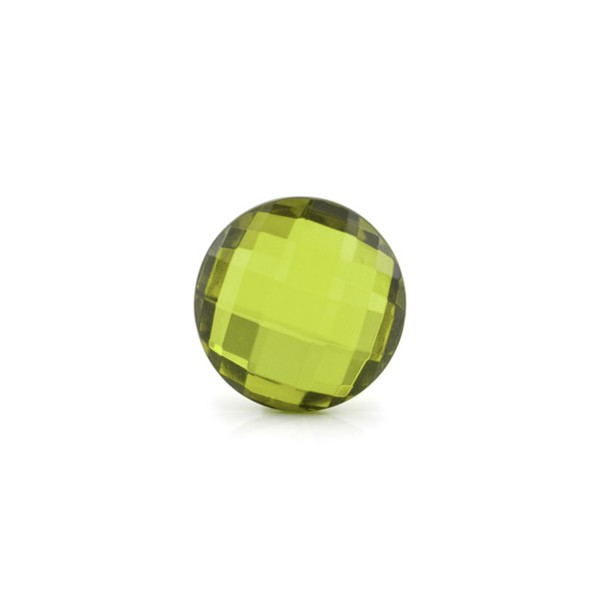 Natural amber, green, briolette, round, 10 mm