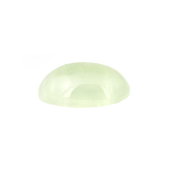 Prehnite, green, cabochon, oval, 10 x 8 mm