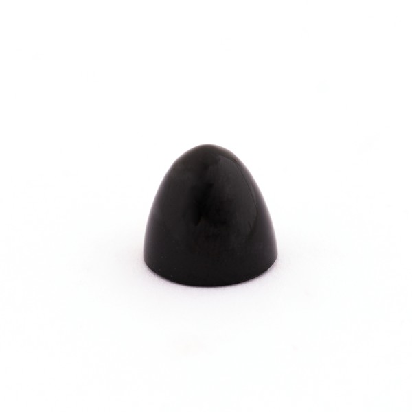 Tourmaline, black, cone, smooth, round, 11 mm