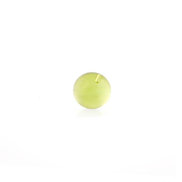 Natural amber, green, bead, smooth, Ø 10 mm