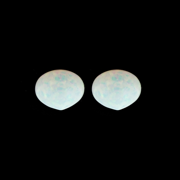 Opal (synthetisch, fluoreszierend), glatt, Zwiebelform, 13x11mm