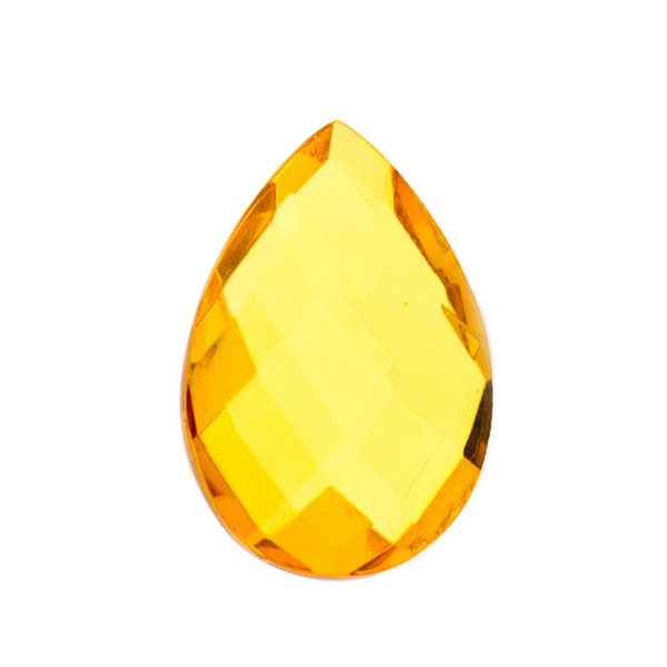 Natural amber, golden, briolette, pear shape, 16 x 12 mm