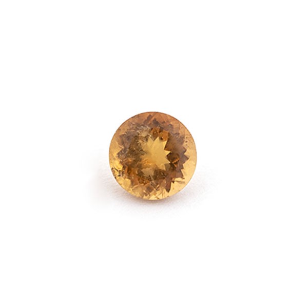 Tourmaline, yellow, faceted, round, 8 mm