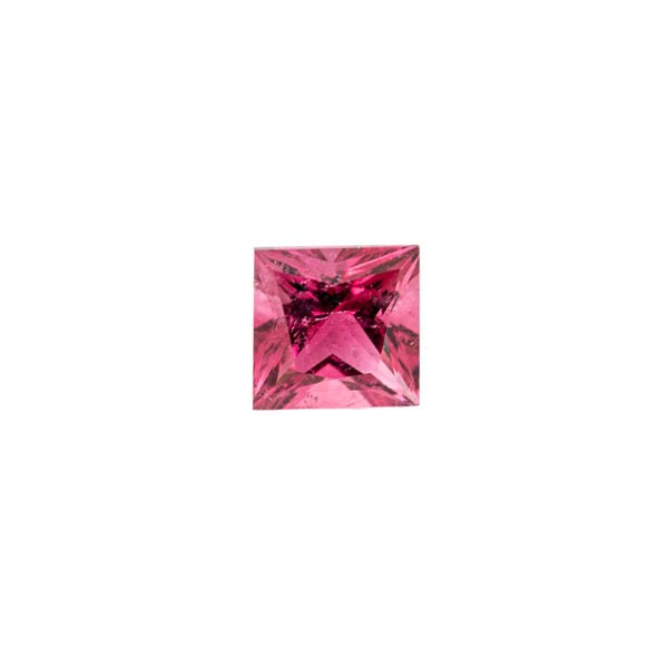 Tourmaline, pink, faceted, carré, 6.5x6.5 mm