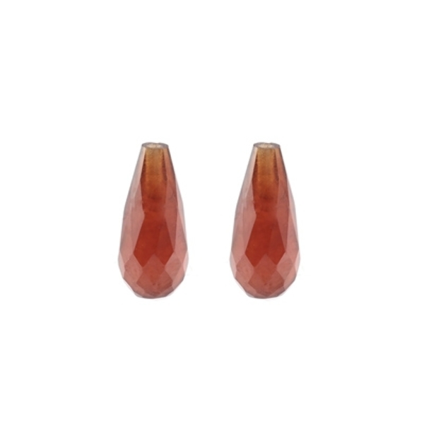 Hessonit, rot, Pampel, facettiert, 12x5mm