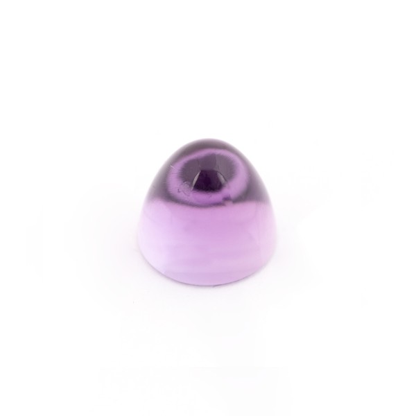 Amethyst (Brazil), dark violet, cone, smooth, round, 11 mm