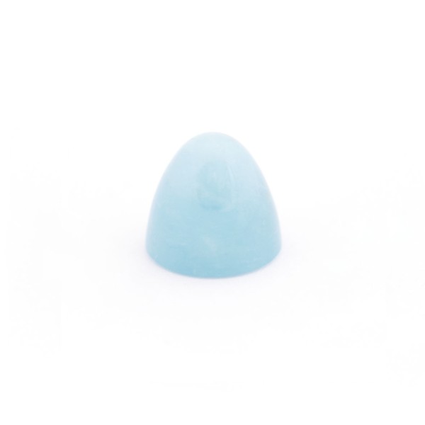 Aquamarine, blue, cone, smooth, round, 11 mm