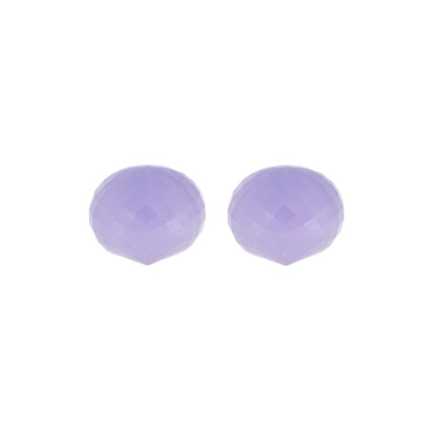 Jade (dyed), lavender, teardrop, faceted, onion shape, 13 x 11 mm