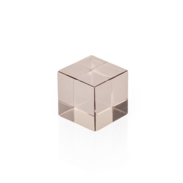 Smoky quartz, brown, cube, smooth, 10x10mm