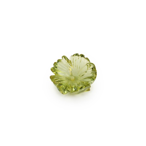 Bernstein (natur), grün, Blume, fünfblättrig, Ø 15-16mm