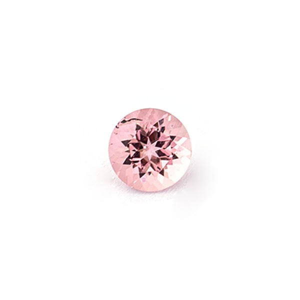 Tourmaline, rose, faceted, round, 6.5 mm