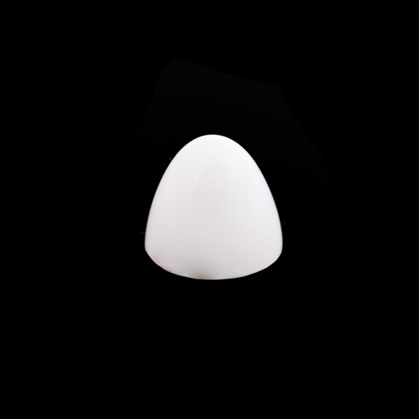 Cacholong, white, cone, smooth, round, 11 mm