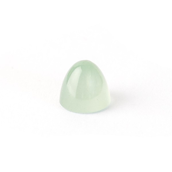 Aquamarine, green, milky, cone, smooth, round, 8mm