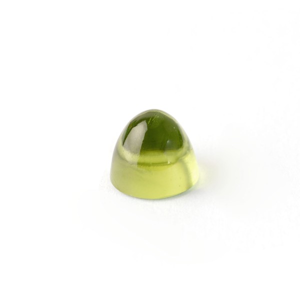 Peridot, green, cone, smooth, round, 8mm