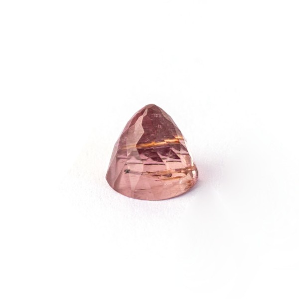 Tourmaline, rose, cone, faceted, round, 8mm