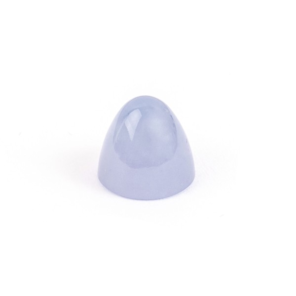 Chalcedony, dark blue, cone, smooth, round, 11 mm