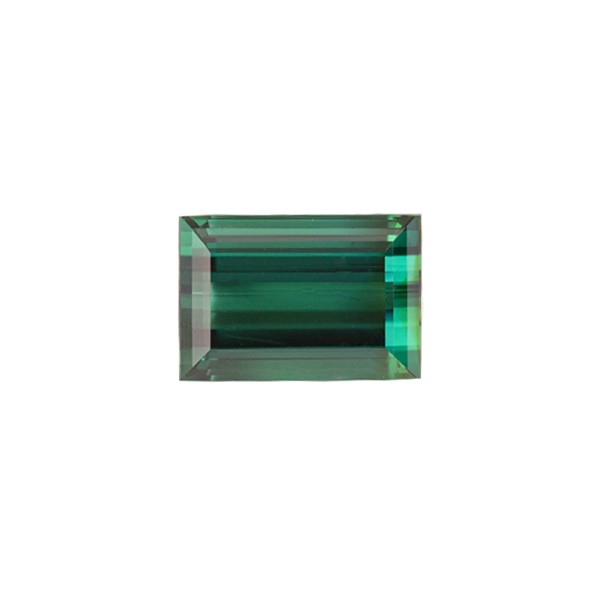 Turmalin, blau-grün, Baguette, facettiert, 13.3x9 mm