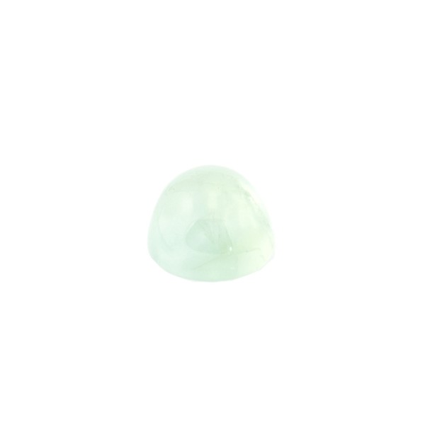 Prehnite, green, cabochon, round, 5 mm