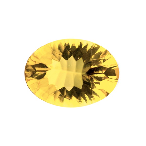 Bernstein (natur), goldfarben, Buff Top, concave, oval, 16x12 mm
