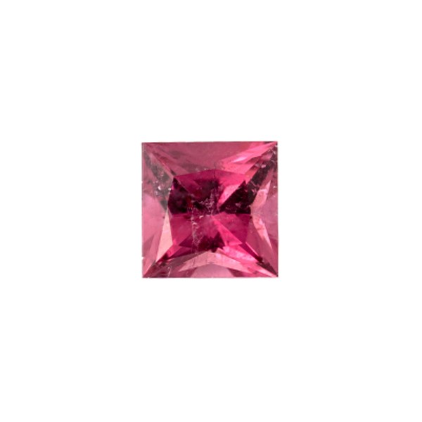 Turmalin, pink, facettiert, carré, 7.5x7.5 mm