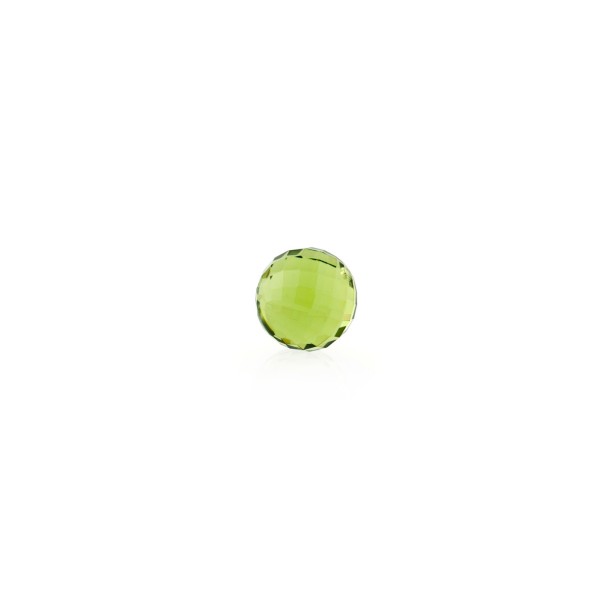 Natural amber, green, bead, faceted, Ø 8 mm