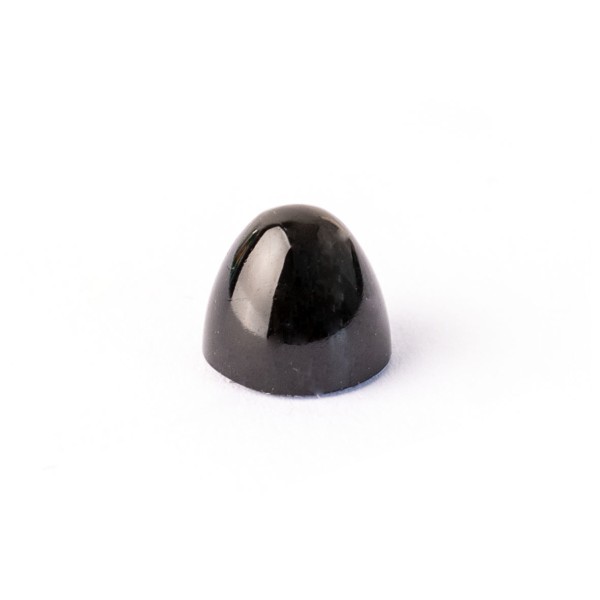 Tourmaline, black, cone, smooth, round, 8mm