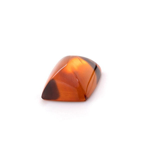 Mandarin-Garnet, orange, cabochon, pyramid, antique shape, 18x13 mm
