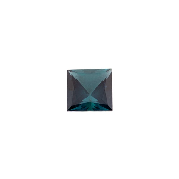 Turmalin, blau, facettiert, carré, 6x5 mm