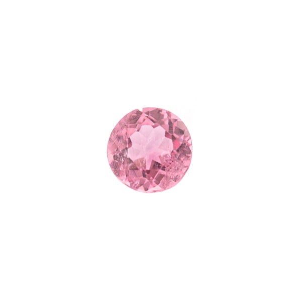 Tourmaline, pink, faceted, round, 6 mm