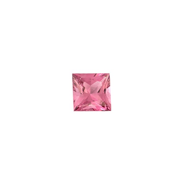 Tourmaline, pink, faceted, carré, 6x6 mm