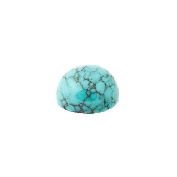 Turquoise (natural, with matrix), cabochon, round, 8 mm