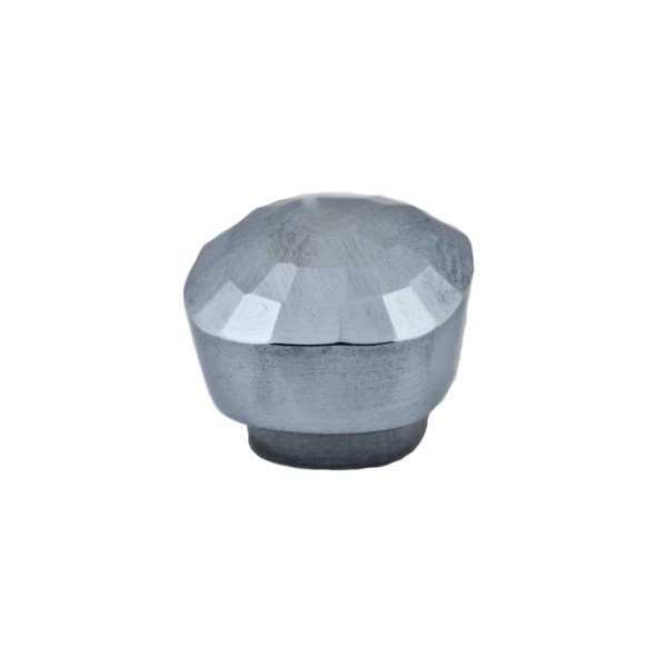 Hematite (bloodstone), grey, button, faceted, antique shape, 10 x 10 mm