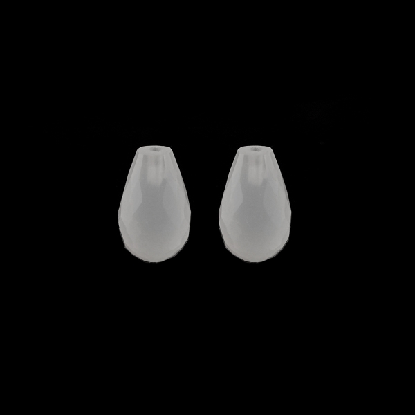 Moonstone, white, teardrop, faceted, 7x5mm