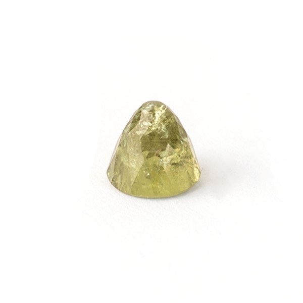 Grossular, green, cone, faceted, round, 8mm