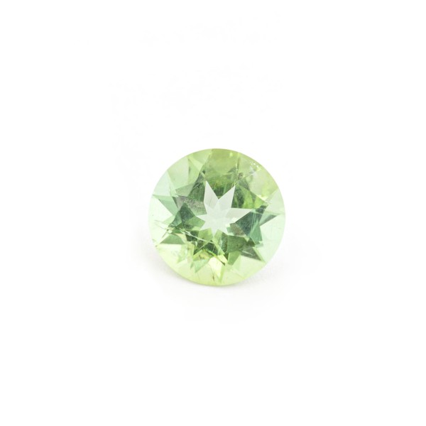 Tourmaline, green, faceted, round, 9.5 mm